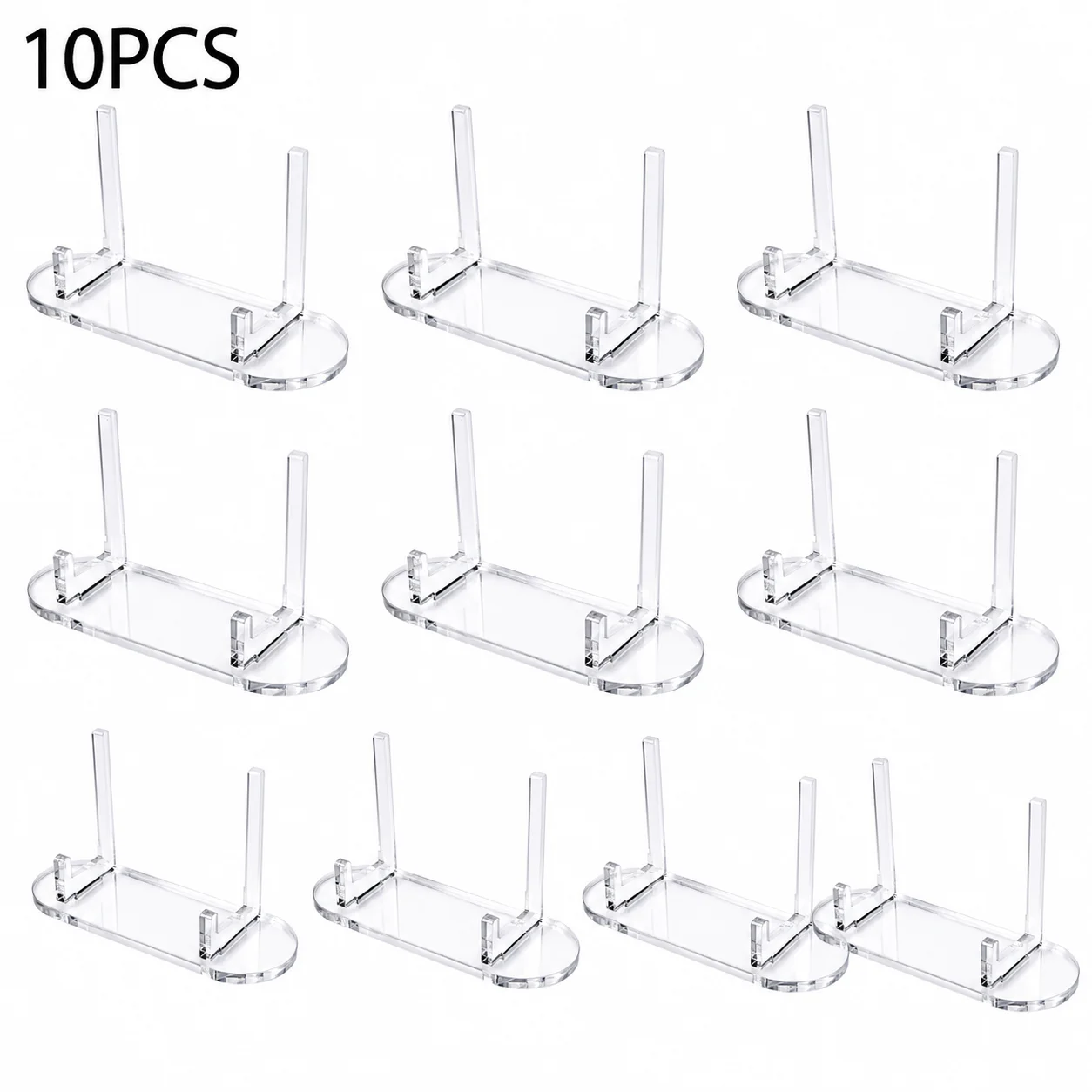 1/10 Stück Transparenter Acryl-Displayständer für Teller, Karten, Abzeichen, Fotos, Dekorativer Organizer für Schreibtisch und Zuhause