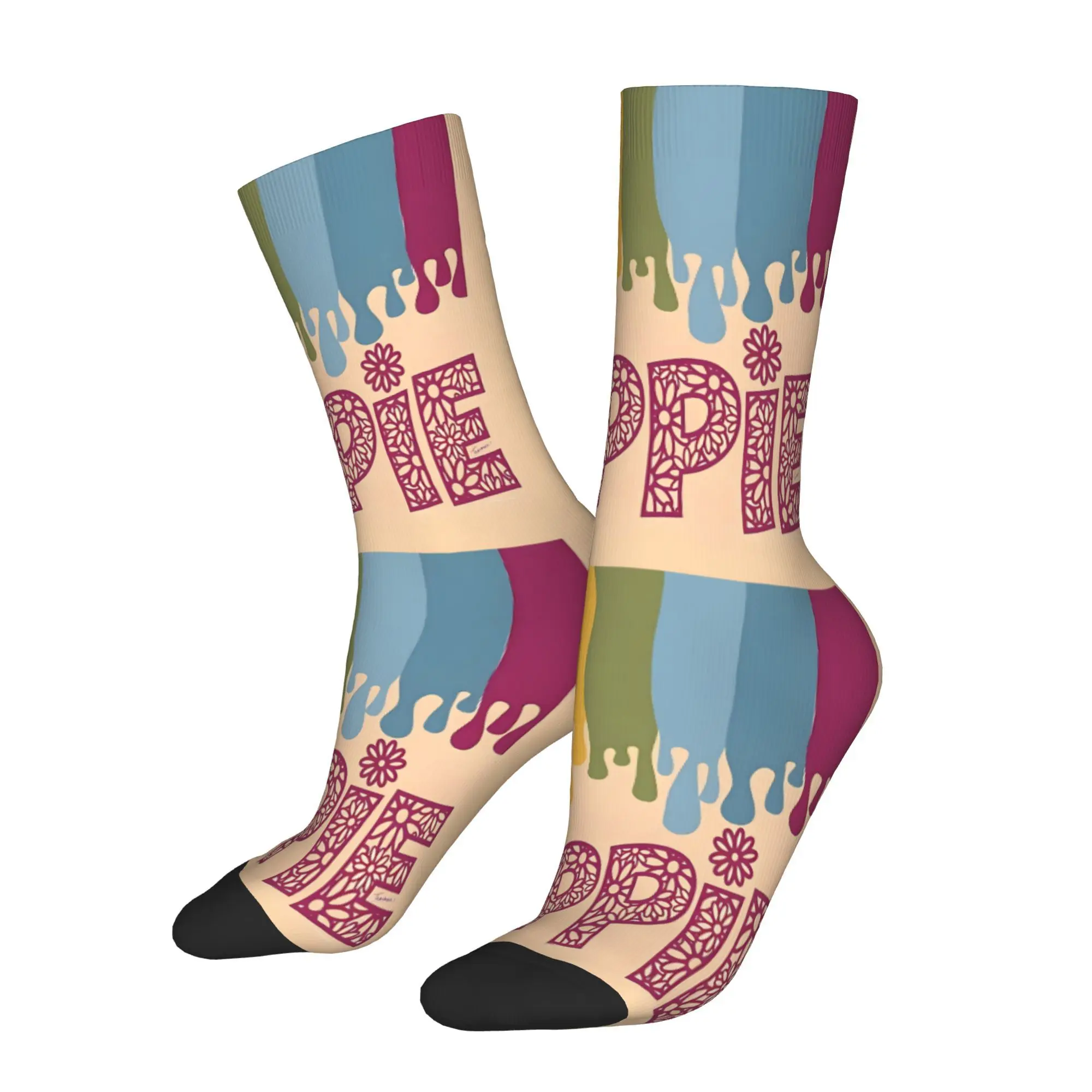 

Drippy Hippie Socks Male Mens Women Autumn Stockings Printed