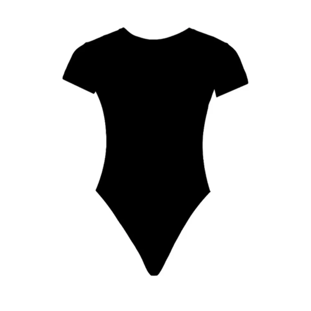 

Slim One Piece Women bodycon bodysuits O Neck Skinny Irregular Female Romper Short Sleeve Solid Color Women's Body Tops Beach