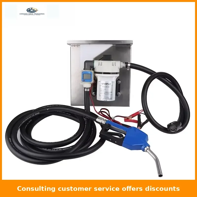 12V DC 30LPM Truck Transfer Pump Kit Ibc Dispenser with Nozzle Flow Meter Def Fluid Ad Blue Water Pump