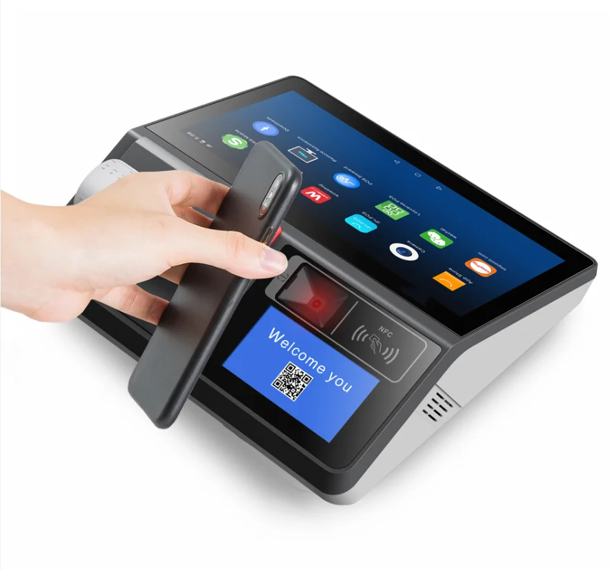 Imagem -03 - Sistema Pos Android com Bateria Caixa Registadora Caixa Scanner Printerloyverse de Recibos Nfc Vfd 11.6 Caixa 80 mm