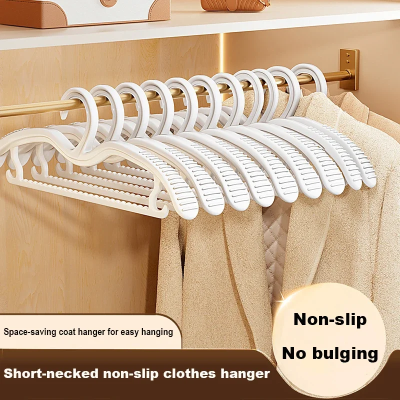 10pcs Swan Short Neck Clothes Hanger, Thickened and Extra Thick, Non-slip and Mark-free, Suitable for Home and Dormitory Use