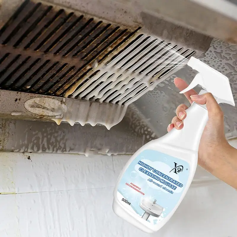 500ml Odplamiacz kuchenny Pianka do czyszczenia tłuszczu Uniwersalny olejek do czyszczenia bąbelków w sprayu do grilla kuchennych Narzędzie do mycia