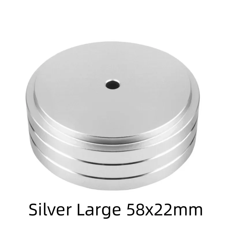 NONE Lautsprecher Spikes Stand Füße Pad Fuß Für Lautsprecher CD Verstärker 58x22mm 40x20mm Aluminium Legierung Gummi tragbare Audio Video 4sets 5