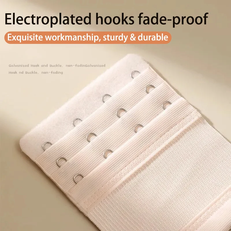 【4-Piece Set】Elastic Bra Extender with Four-Row Hooks, Two-Row Extender, Three-Row Hooks, Bra Hook, Back Hook