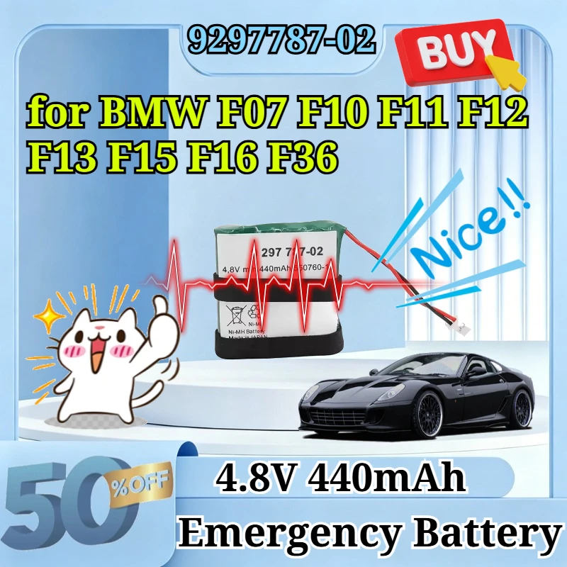 4.8V 440mAh 9297787-02 Emergency SOS Call Module Ni-MH Battery for BMW F07 F10 F11 F12 F13 F15 F16 F36 Emergency Backup Battery