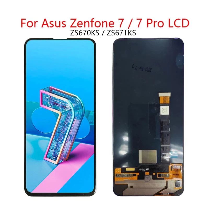 ЖК-дисплей AMOLED для Asus Zenfone 7 ZS670KS, сенсорный экран для Asus Zenfone 7pro ZS671KS I002DD, сменный ЖК-дисплей с рамкой ЖК-дисплей AMOLED для Asus Zenfone 7 ZS670KS, сенсорный экран для Asus Zenfone 7pro ZS671KS I002DD, сменный ЖК-дисплей с рамкой