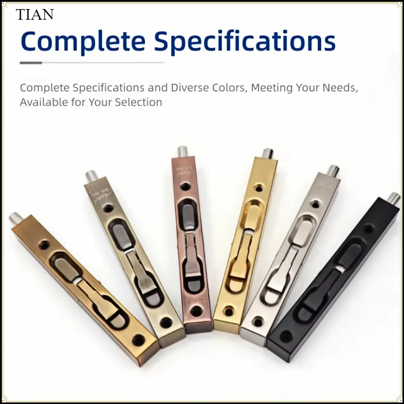 Heavy Duty Stainless Steel Concealed Flush Bolt 6 12 Inch Sliding Latch for Top Bottom Interior Door Security Multi Color Lock