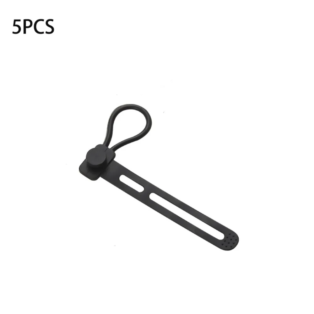 5pcs Practical Multipurpose Cable Ties Tangle-Free Reusable Cord Organizer Adjustable Length Cord Management Straps Home Office