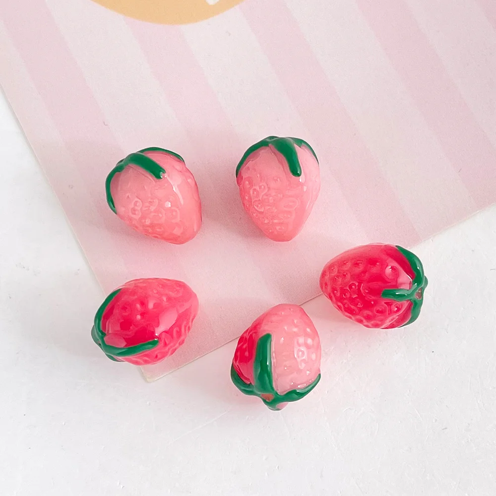 Cordial Design 100Pcs 12*16MM Strawberry Shape/DIY Bead/Hand Made/Paint Effect/Acrylic Bead/Jewelry Findings & Components #19952