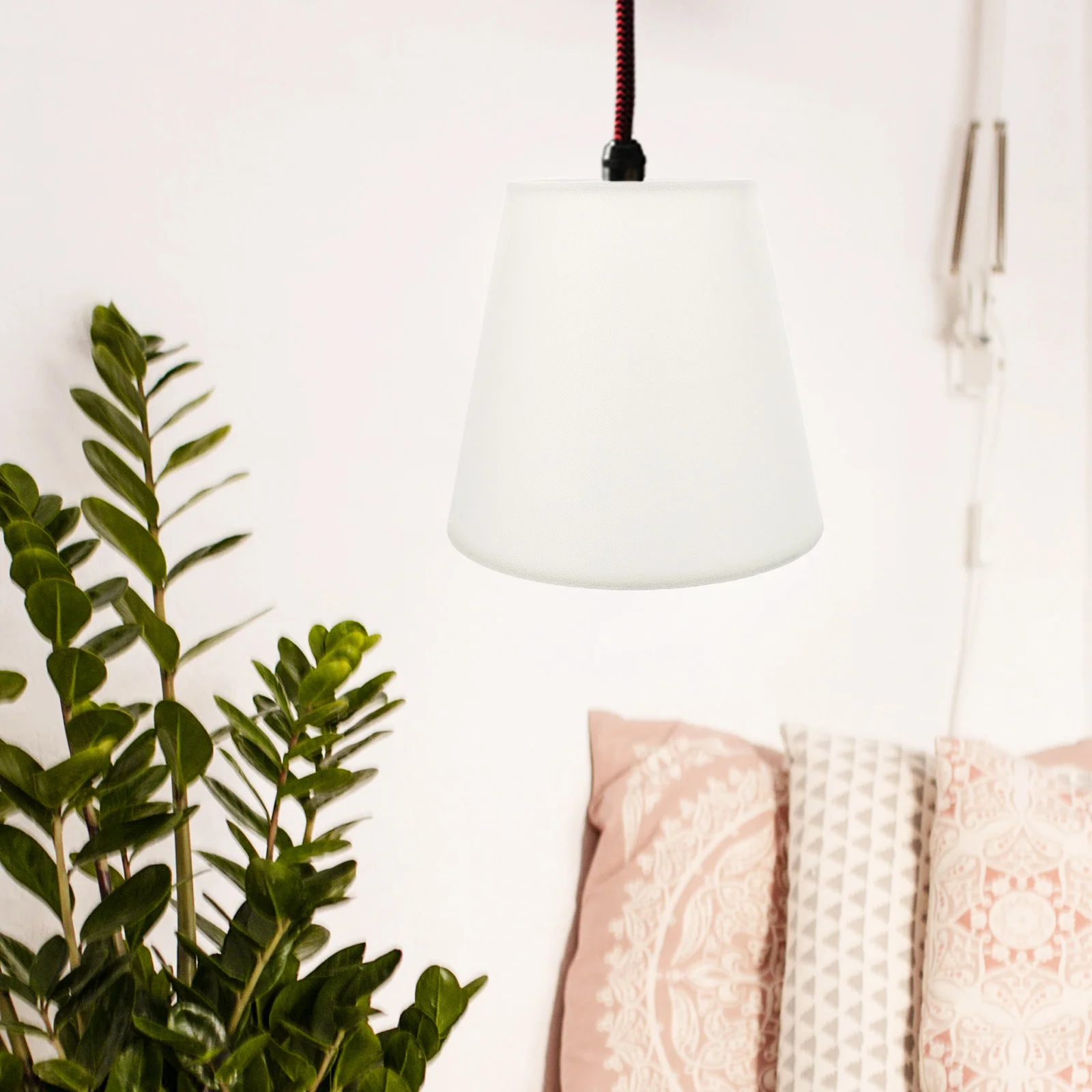 

Modern Fabric Lampshade Small Pleated Shades Table Office Cloth Light Covers Universal Sturdy Non Fading Dust Proof Bedroom