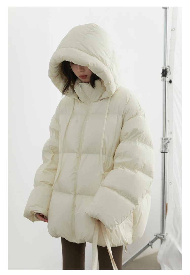 CHIC VEN Women Down Coats Solid Loose New Hooded 90 White Duck Down Down Jacket Puffs Female Outerwear Autumn Winter 2026