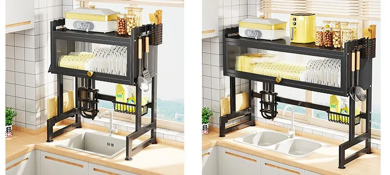 Porta spugna in acciaio inox 304, organizer multifunzionale per lavello