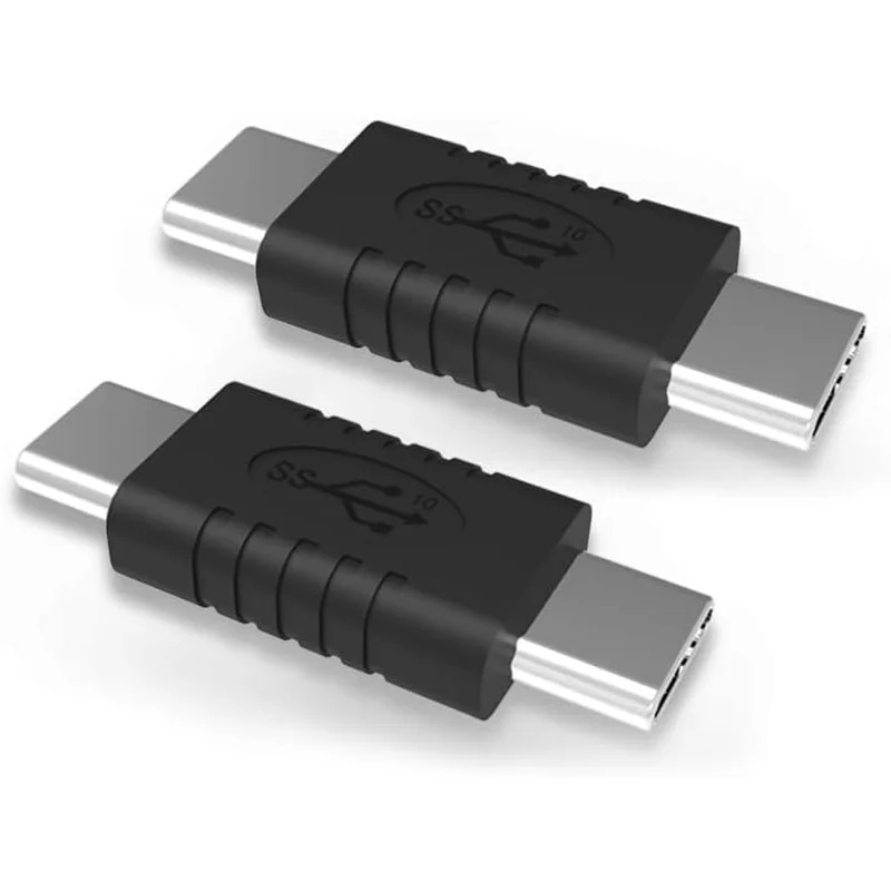 

Type C Male to Male Adapter 2Pack USB C Cable Connector Extender Support 60W Charging,10Gbps Data Synchronization and 4K Video