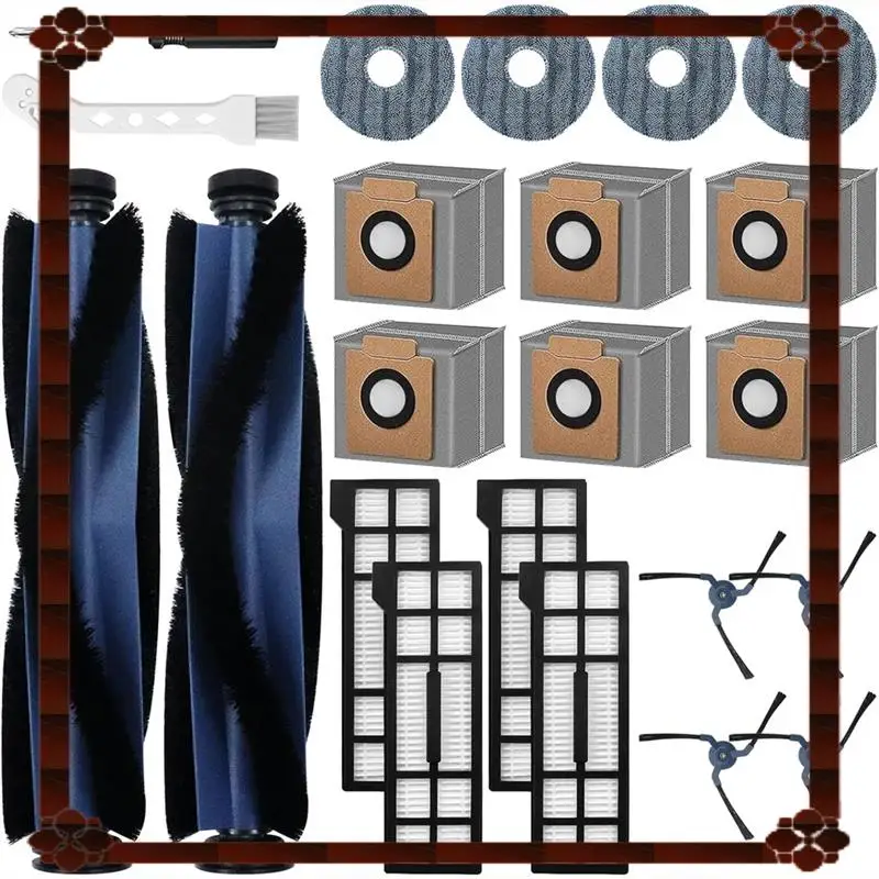 Consegna in 24 ore per accessori di ricambio per aspirapolvere robot Eufy X10 Pro Omni, parti del filtro del sacchetto per la polvere della spazzola laterale della spazzola principale