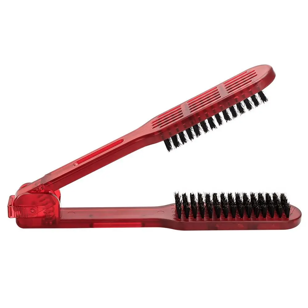 

Многофункциональная двусторонняя V-образная расческа для ухода за волосами, антистатическая, для укладки, выпрямления и фиксации волос, прочная расческа-выпрямитель