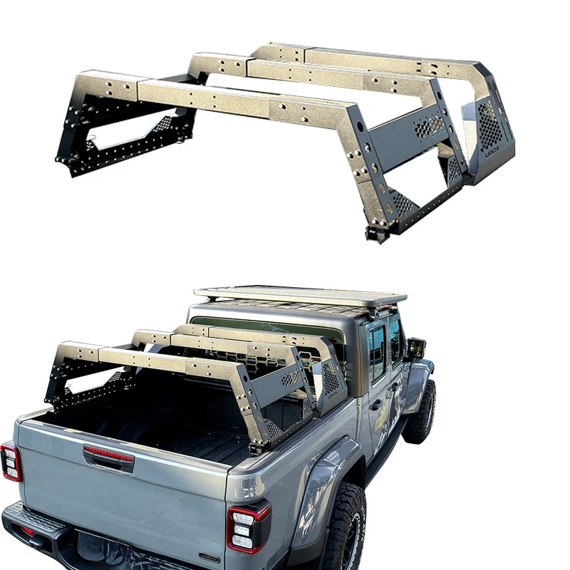 Car Accessories Heavy Duty Roll Bar Bed Rack System Fit Gladiator JT Pickup Rear Tub