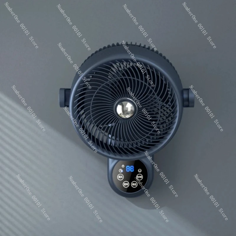 

220V Wall Fan Home Small Air Circulation Fan Kitchen Bathroom Wall-mounted Hole-free Hanging Wall Fan