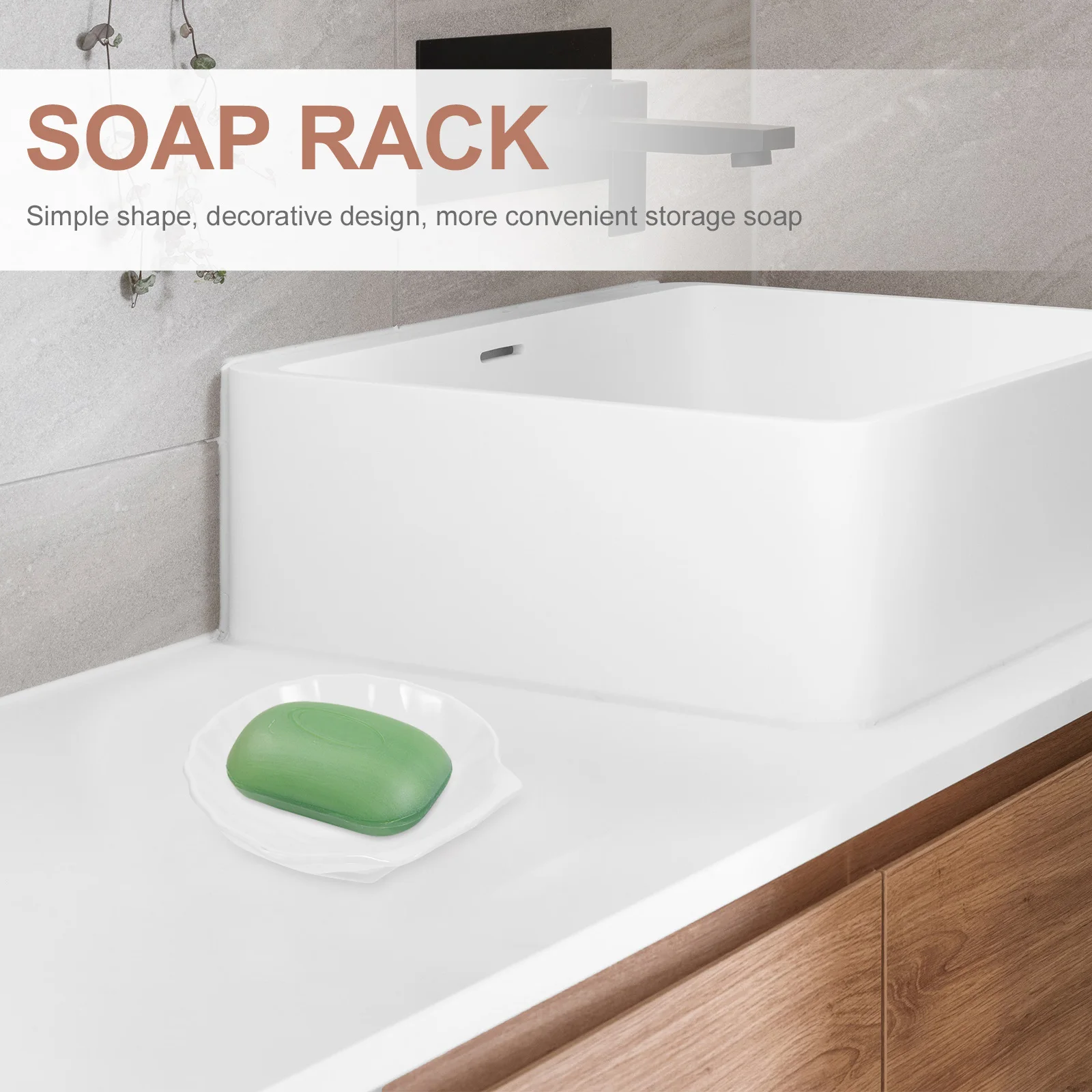 

Shell Soap Dish Holder Bathroom Bar Shower Shaped Elegant Smooth Non Scratch Safe Practical Sturdy Material Easy Clean Maintain