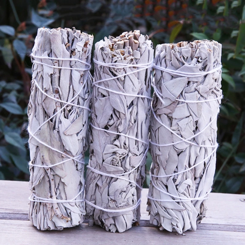 White Sage Bundles Sage Smudge Sticks The Mind Room Buddhist Temple Cedar Sticks for Aromatherapy Relief Spiritual Clean