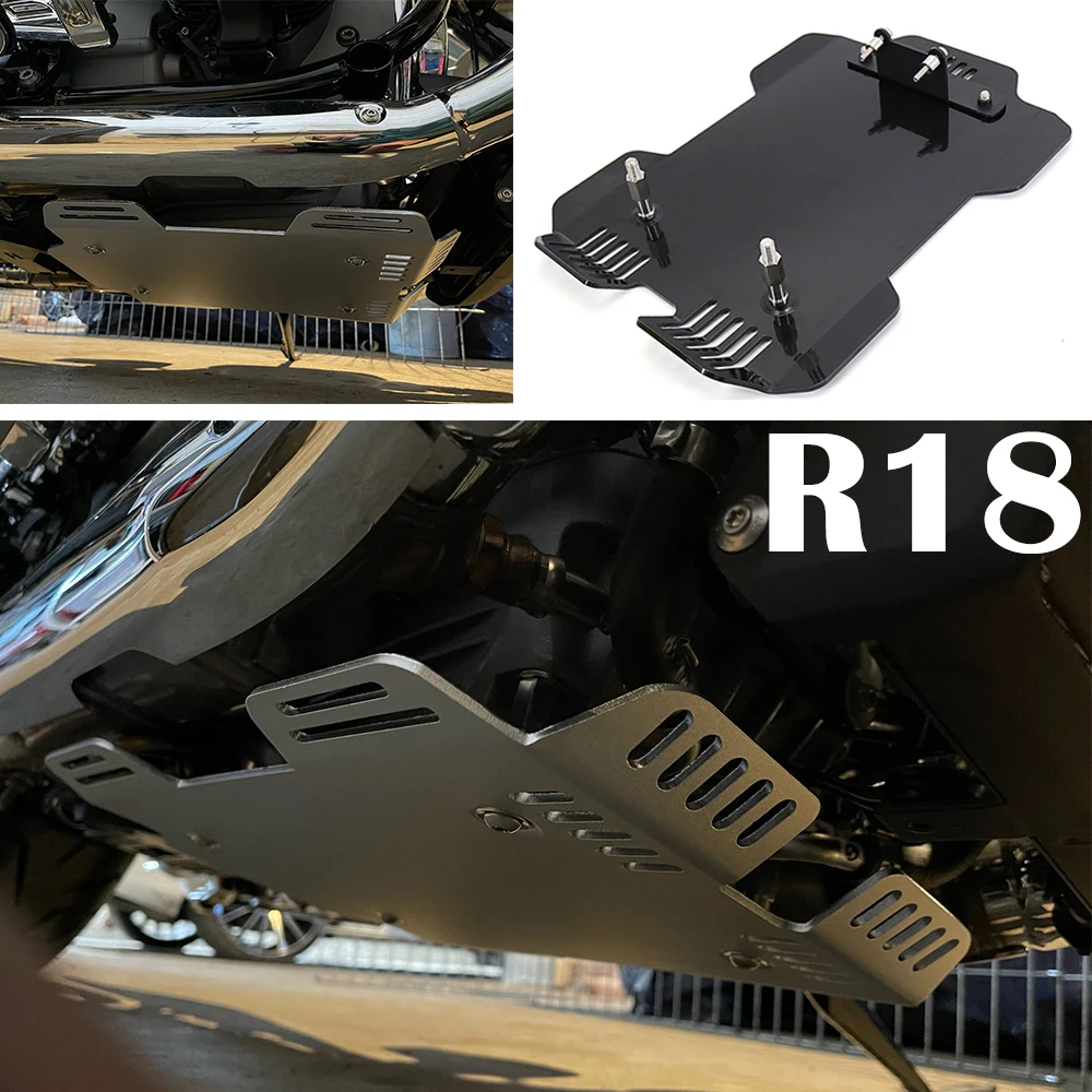 

2021 2022 2020 Motorcycle Parts Black Engine Under Guard Skid Plate Protector Cover Grid Chassis For BMW R18 R 18 Engine Guard