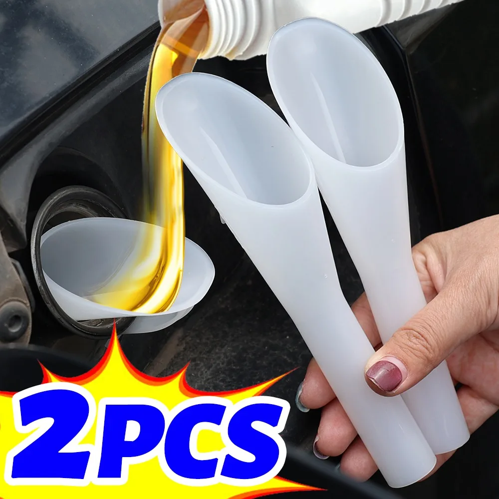 

PVC Refueling Funnel Portable Car Motorcycle Long Nozzle Hands-Free Oil Pouring Tool Spill-Proof Wide Mouth Gas Oil Fuel Funnel