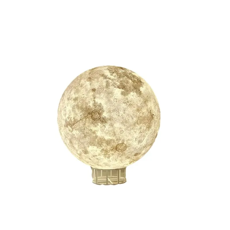 Super huge creative moon lamp, planet landscape relief texture 1-20 meters street lamp, waterproof in any color