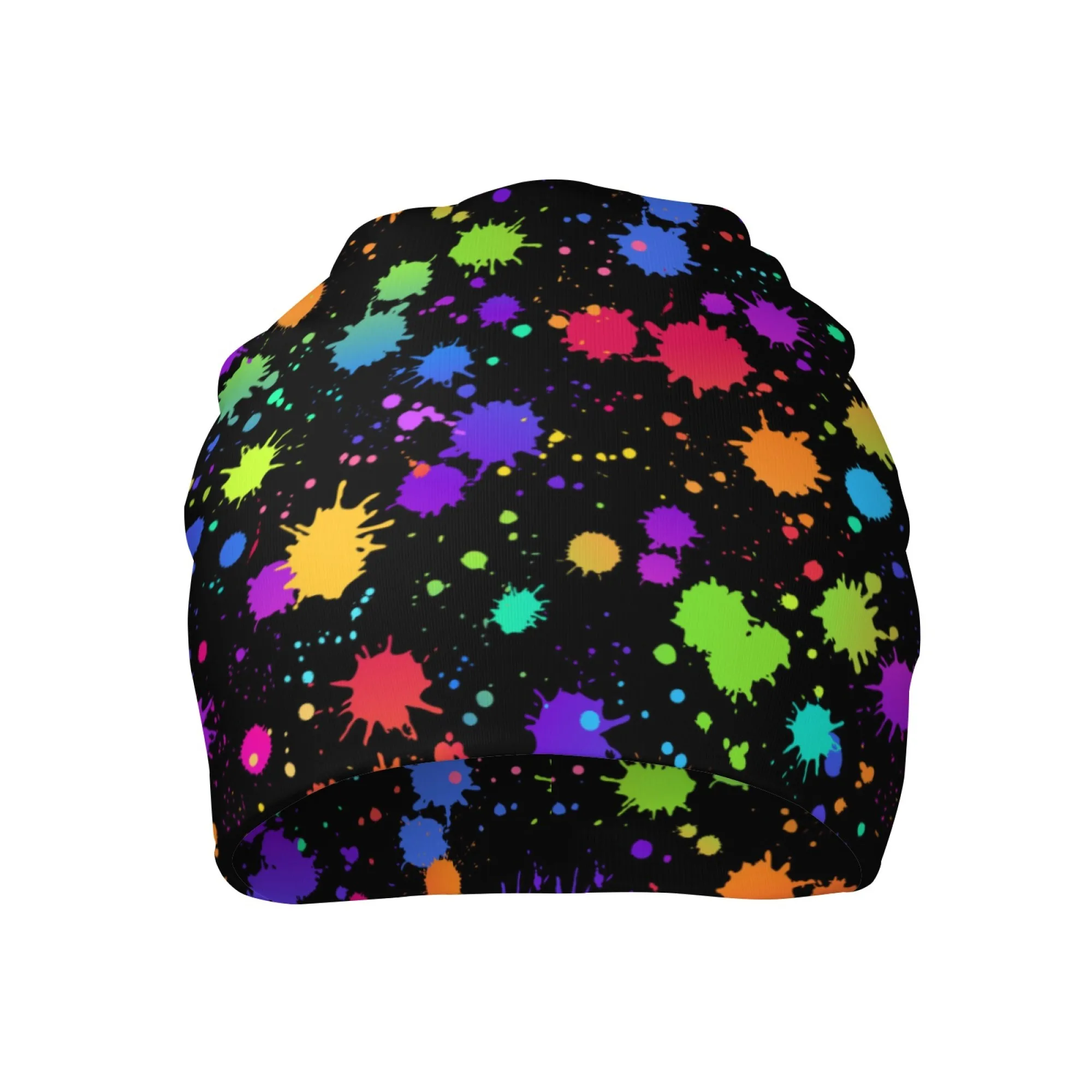 Colorful splatter paint street hip-hop hat gift retro style casual sports men's hat stretchy comfortable warm women's winter hat