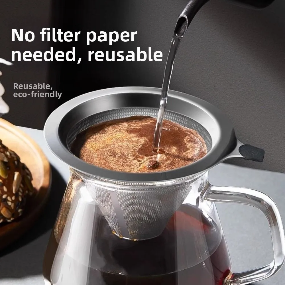 800-gaasfilter roestvrij staal koffiedruppelaar staal filterpapier gratis herbruikbare koffiefilter brouwgereedschap herbruikbaar ontwerp