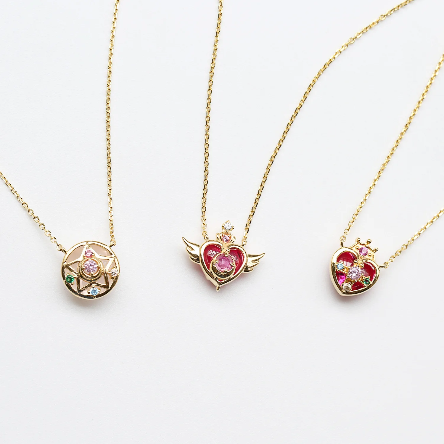 Sailor Moon Crisis Moon Transformation 925  Silver Necklace Limited Japanese Light luxury  Custom Cosplay Props Doujin Regalos