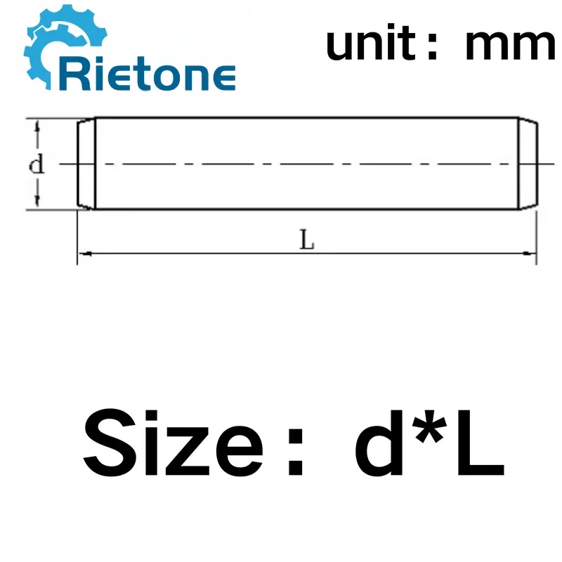 M1 M1.5 M2 M2.5 M3 M4 M5 M6 M8 Cylindrical Locating Dowel Pin 304 Stainless Steel Metal Fixed Shaft Pins Round Solid Rod GB119