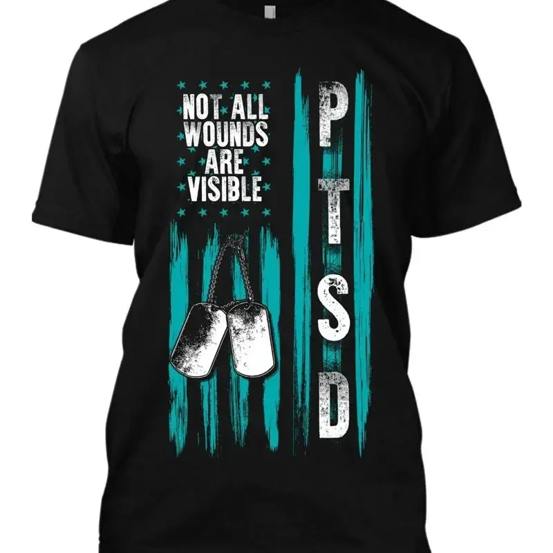 PTSD Not All Wounds Are Visible New Men's T Shirt Veteran Awareness Military Hero