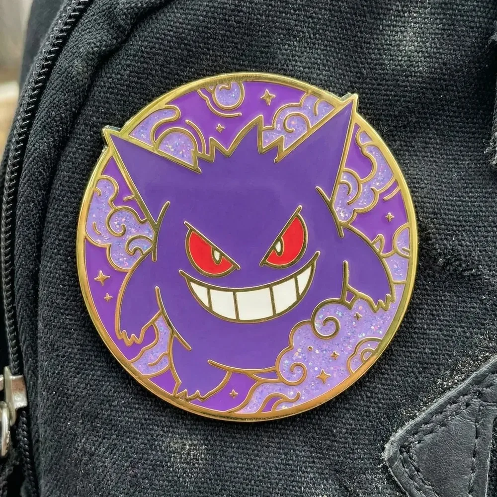 Pokemon Hard Enamel Pins Elf Anime Cartoon Lapel Pins for Backpacks Clothes Gengar Badges Cute Brooch Jewelry Gifts for Friends view 2