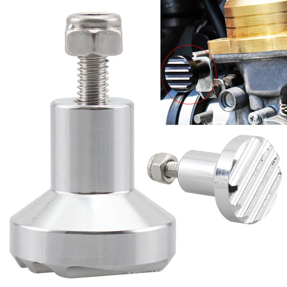 1 Piece Carburetor Choke Knob Universal Compatible With Bonneville Scrambler Thruxton 900 2008-2015 Aluminum Chrome Choke Knob