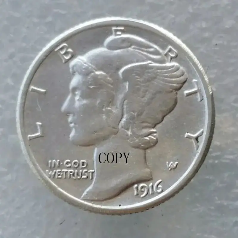 USA Silber 1916 p d s Quecksilber Dime Kopie Münze
