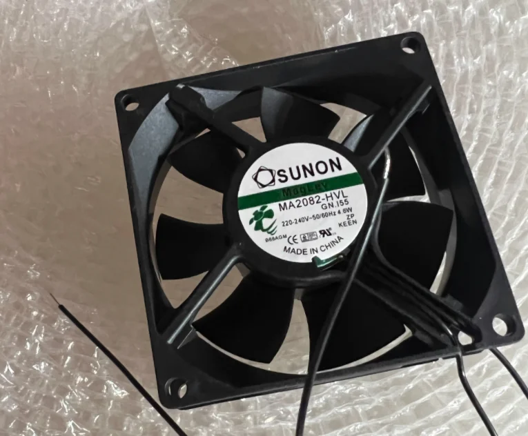 SUNON MA2082-HVL AC 220V 4.6W 80x80x25mm مروحة تبريد خادم سلكين