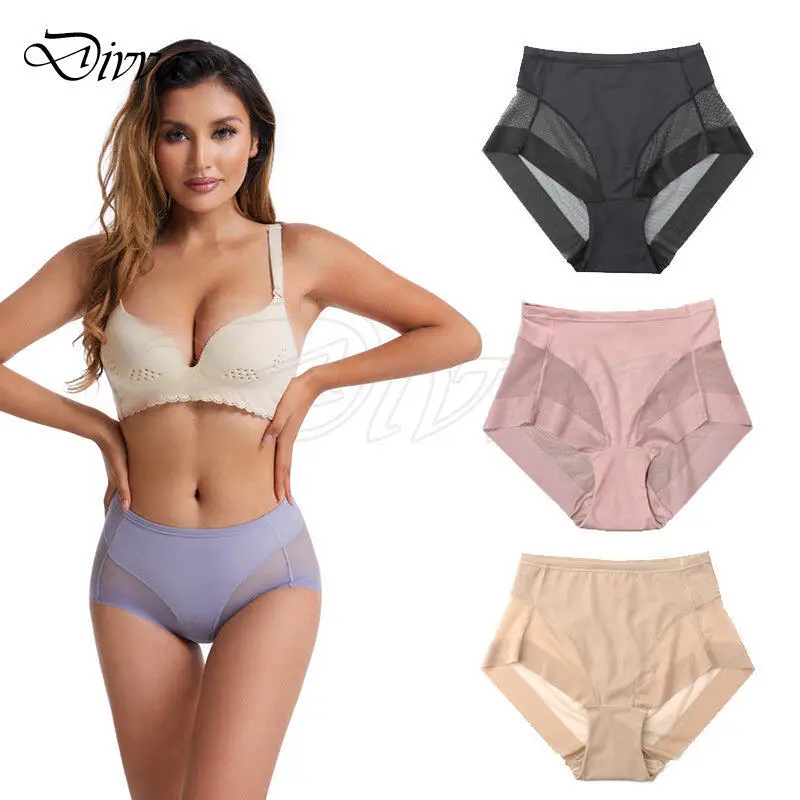 Breathable Mesh Intimates Body Shaping Panties Female Pants High Elastic Control Brief Slimming Belly Shaper Underwear