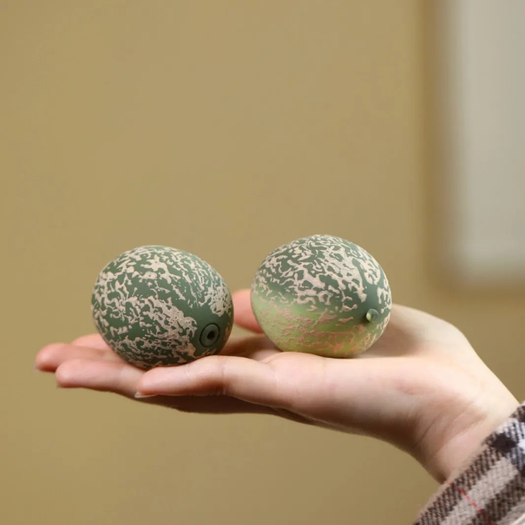 Purple Clay Pet In The Shape Of A Cantaloupe, Table Decoration, Fruit And Vegetable-Shaped, Can Be Used For Nurturing, Handmade