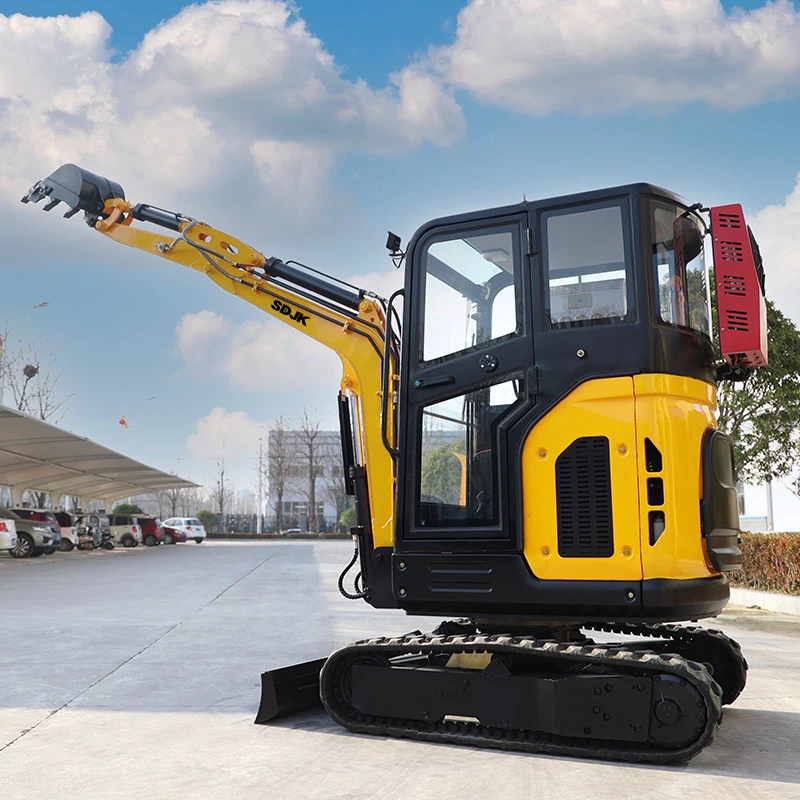 High Quality Kubota Engine 2.5ton Hydraulic Mini Excavator With Boom Swing And Cabin