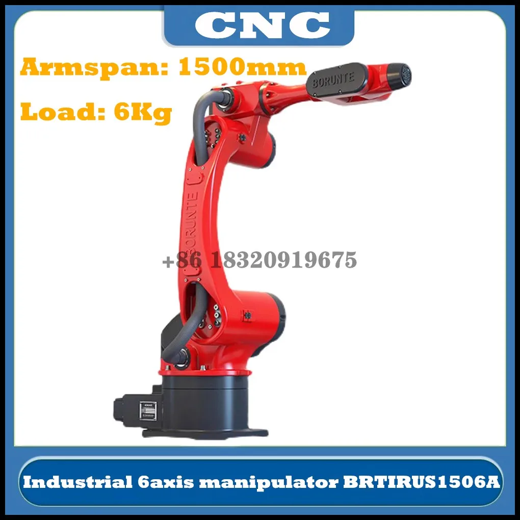 CNC 산업용 6 축 조작기 용접 자동 적재 및 하역 처리 팔렛타이징 암 익스텐션, 1500mm 6Kg