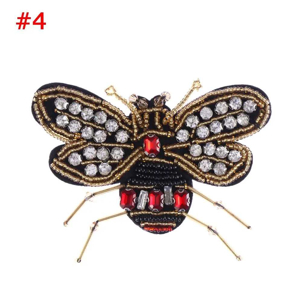 

2 шт., вышивка бисером ручной работы, стразы, кристалл, аппликация, значок в виде пчелы, пришить нашивку, нашивки с блестками