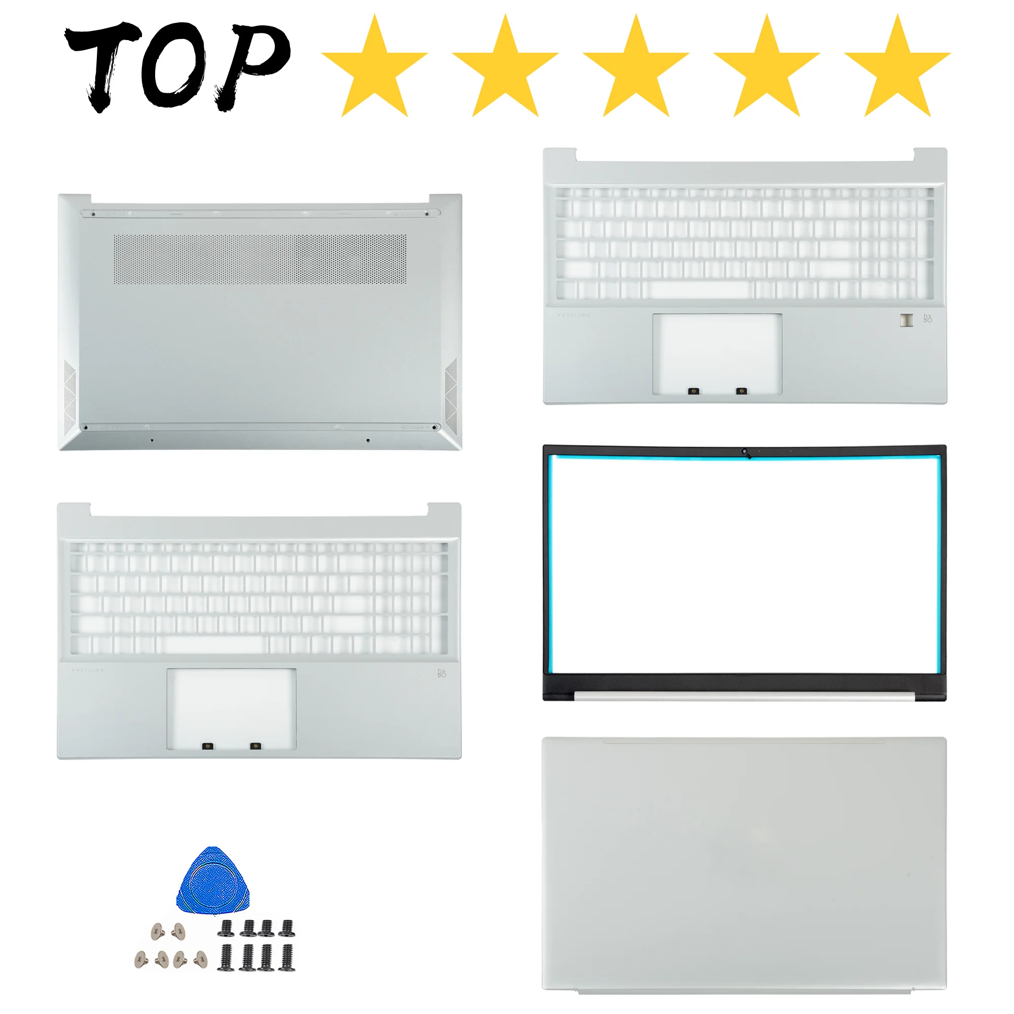 

New For HP Pavilion 15-EG 15-EH 15Z-EH TPN-Q245 TPN-Q246 Series Laptop Top LCD Back Cover Front Bezel Frame Hinges Rear Lid Case