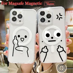 Cute funny Faces Grimace Magsafe Magnetic Phone Case for Samsung Galaxy S25 S24 S23 S22 S21 S20 FE Plus Ultra 5G Soft Tpu Cover