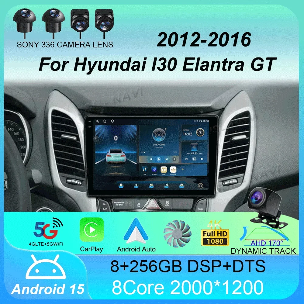 

Car Radio Android 15 Carplay Auto For Hyundai I30 Elantra GT 2012 2013 2014 2015 2016 GPS Navigation Multimedia Player 4G Stereo