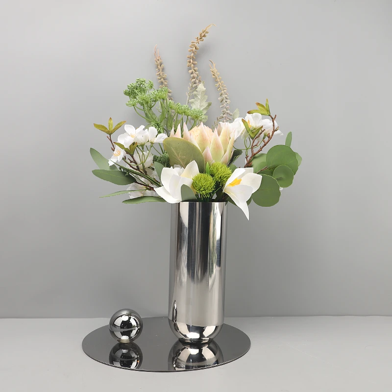

Modern stainless steel vase ornament living room flower arrangement jewelry hotel model room home entrance restaurant home decor