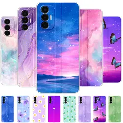 For Tecno Pova 3 Case 6.9 inch Silicone Soft TPU Back Cover For Tecno Pova 3 Fundas Cases For Tecno Pova 3 Clear Bumper Coque