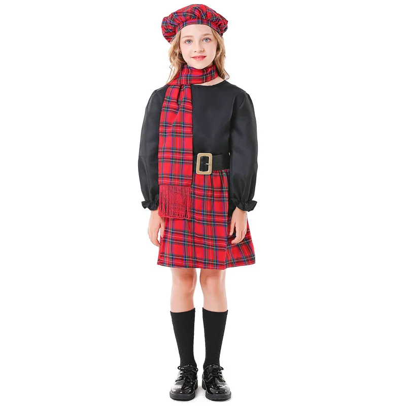 

Children Role Play Scottish Traditional Ethnic Clothing For Girl