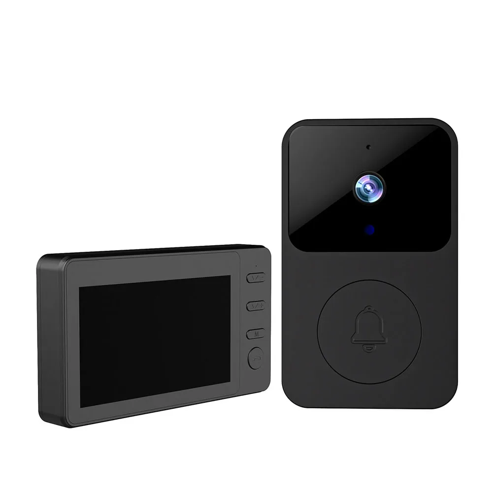 Wireless WiFi Video Doorbell Intercom System with 4.3inch Screen IR Night Vision Two-Way Audio for Villa Home