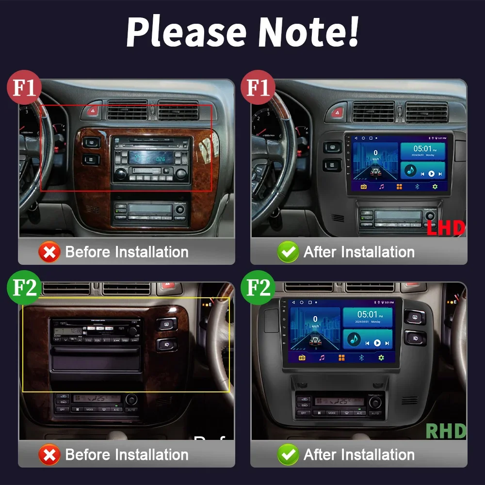 Car Radio Multimedia For Nissan Patrol Y61 1997-2005 Player Navigation Wireless CarPlay Touch Screen Stereo Android Bluetooth