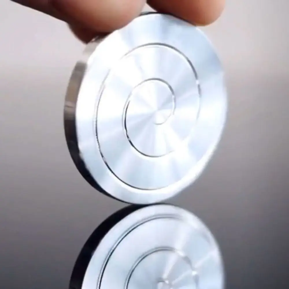 Jouets ronds Fidget Spinner, roulement silencieux, soulage la Fatigue, jouets Spinner de bureau, gyroscope du bout des doigts en métal en acier inoxydable